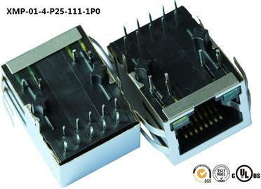 10 / 100Base-T Port PoE Rj45 Connector With MAG XMP-01-4-P25-111-1P0