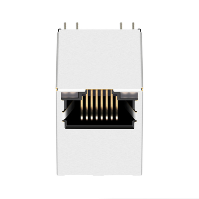 O jaque Rj45 vertical compatível de Belfuse G55-122N-155 LINK-PP 10G com GY/GY conduziu