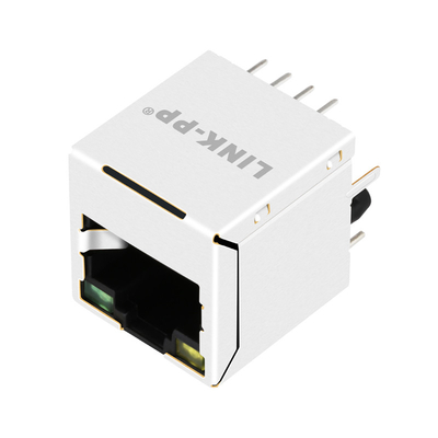 Base-T compatível Rj45 vertical Magjack de UDE RV8-ZZ-0026 LINK-PP 10G com o amarelo/verde conduzidos