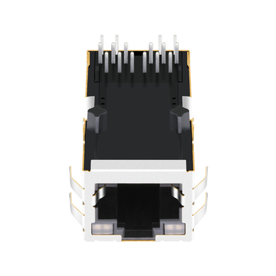 2250013-4 diodo emissor de luz do RJ45 Jack With Magnetics 1000BASE-T 1X1 Tab Up GY/GY