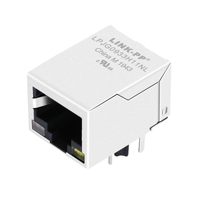 1x1 Port RJ45 Conector com 1000 Base T Magnéticos Integrados LPJG0933H11NL