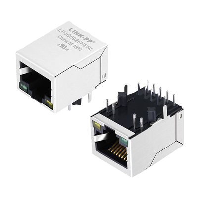 1x1 porto 1000Mbps POE+ RJ45 Jack With Transformer modular LPJG0926HENL