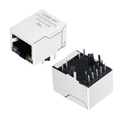 2337992-8 1000 Base-T de porta única POE RJ45 Ethernet Jack guia para baixo