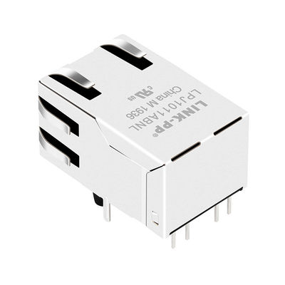 1x1 Jack de pulso de barra RJ45 LED Conector AutoMDIX 100 Base TX