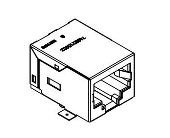 7498210002 100BASE-TX PoE+ RJ45 Conector com magnéticos integrados