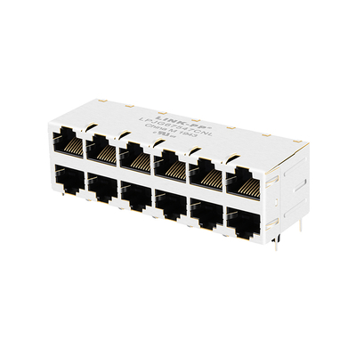 1-1840860-2 1000 Base-T 2x6 RJ45 Multi Connector com LED