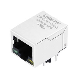 Racum Rj-45 de LPJG0801BBNL, Através-furo W/LEDs&Magnetic do protetor, 1:1 do gigabit, RoHs