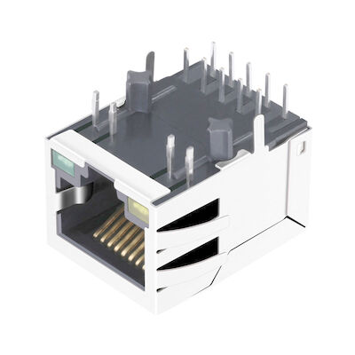 Conector RJ45 portuário da base-T de HR861153C 10/100 único com ponte de retificador LPJ0284GDNL