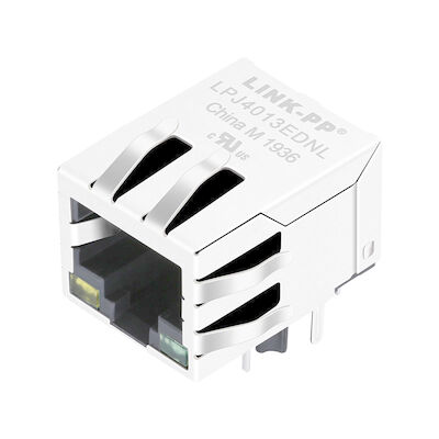 RJLBC-060TC1 RJ45 Jack modular 10/100 de diodo emissor de luz integrado filtrado BASE-TX