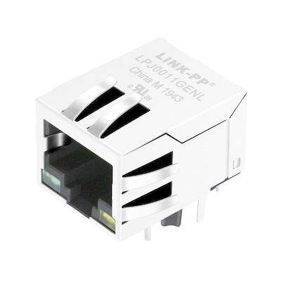 13F-64ERGYDPZ2NL RJ45 magnético Jack LPJ0011GENL, 1x10/100Base-T protetor W/LEDs