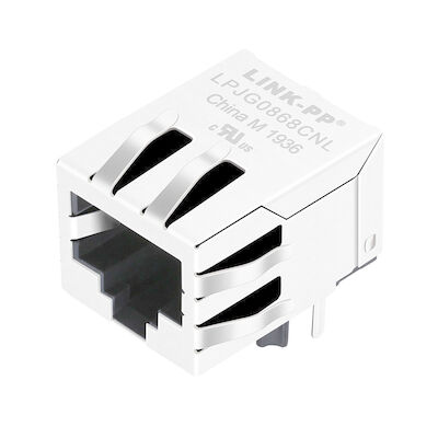 5-6605433-8 capacitor do RJ45 Jack modular Decouping com diodo emissor de luz LPJG0806GENL