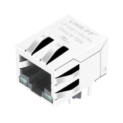 LPJ0011ACNL indicadores 8p8c do diodo emissor de luz do Ethernet de Mbit do RJ45 1 x 10/100