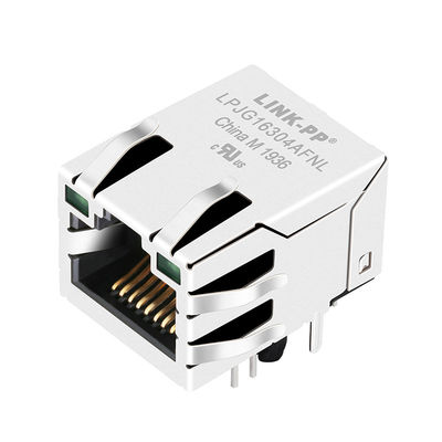 5-6605809-7 Rj45 o conector fêmea Pinout protegido com meios do diodo emissor de luz almofada o PC