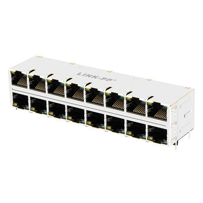 2 x 8 placas PC empilhadas porto do CUBO RJ45 protegidas com dedo 0810-2H8R-28 do IEM