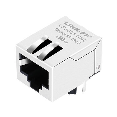 Conector dos ethernet da base-T 8p8c Tab Down Industrial RJ45 do conector fêmea 100 de J0011D11NL Rj45