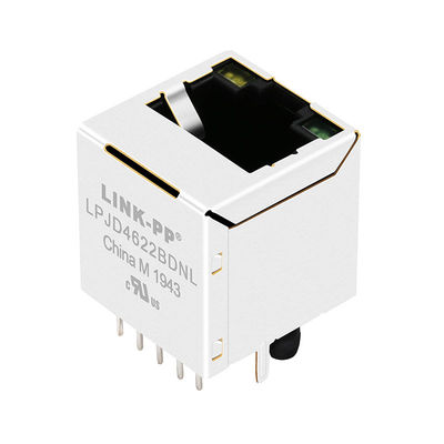 A base-T Y/G de JXD2-9015NL 10/100 conduziu o conector vertical de MagJack RJ45 da montagem