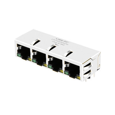 JXD0-4005NL RJ45 Conector feminino 1x4 Port 8pin com LED