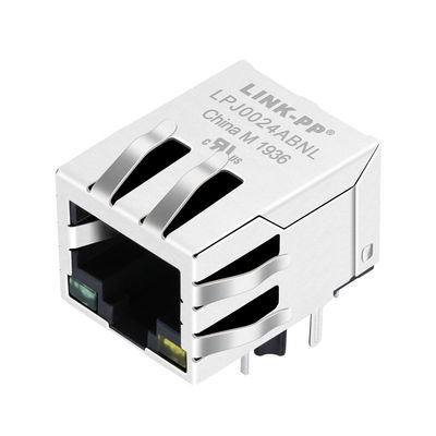 De conexão portuária J0024D21B do soquete do conector fêmea da base-T RJ45 de LPJ0024ABNL única 10/100