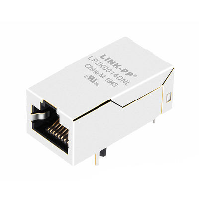 Base-T 1000 do porto de JK0-0018NL 1x2 sem o conector industrial conduzido dos ethernet de Lan Port Network Jack RJ45 dos ethernet