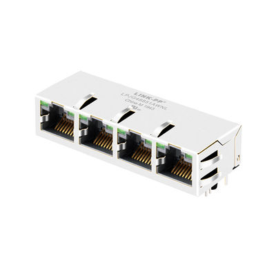Conector industrial RJ45 magnético Jack dos ethernet do porto da base-T 1x4 de JG0-0026NL 100/1000