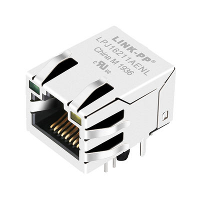 P26-P01-18K7 = RT7-ZZ-0027 Rj45 Jack modular 1 x 1 portos com diodo emissor de luz LPJ16211AENL