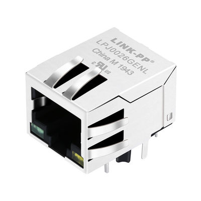 1:1 magnético RoHS do protetor w/LED de LPJ0026GENL 10/100M AutoMDIX RJ45 Jack 8P8C