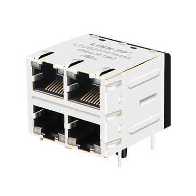 JXC0-0351NL multi - mova conectores do RJ45 2 x 2 com PWB Jack do diodo emissor de luz