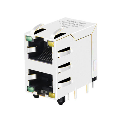 XRJD-S-21-8-8-4 empilhou RJ45 2x1 sem o conector LPJE106XAHNL dos trabalhos em rede do transformador