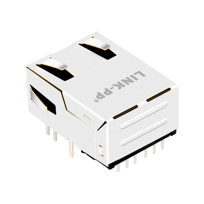 Porto 1000 de Tab Up With Led Shielded 1X1 da base-T do perfil baixo RJ45 Jack de A829-1J1T-KM