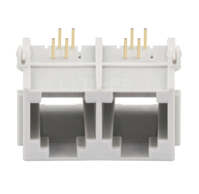 Porto Rj11 Jack Connector Without Integrated Magnetics de E5362-00A512-L 1x2