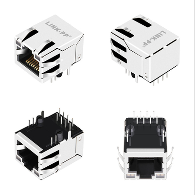 o porto RJ45 magnético Jack G27-122T-066A de Tab Up 1x1 da base-T 10G com GY/GY conduziu