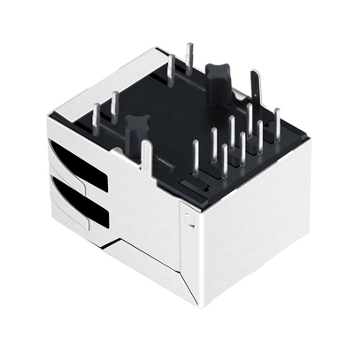 JXD0-0008NL Tab Down 10/100 de verde /Yellow do conector dos ethernet Rj45 do porto da base-T 1x1 conduziu