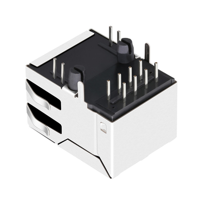 Porto Tab Up de JX30-0005NLT 1x1 10/100 de conector magnético da base-T RJ45 com o verde/amarelo conduzidos