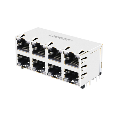 Porto Rj45 multi Jack Shielded Without Led portuário da base-T 2x4 de JX20-0206NL 10/100