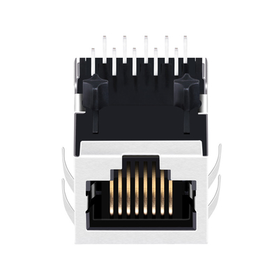 JV011I21NLT Tab Down Shielded 10/100 único de conector Rj45 portuário da base-T sem conduzido