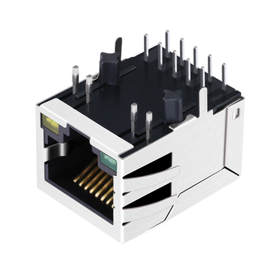 Base-T 1000 de JT4-1202HL Tab Down Surface Mount Rj 45 ethernet Jack 1 portuário com o verde/amarelo conduzidos
