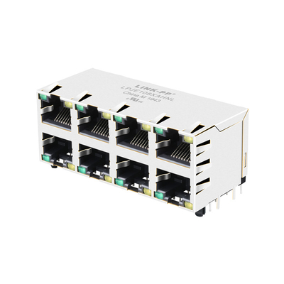 Porto compatível RJ45 Jack Without Integrated Magnetics de RJSAE-5384-04 LPJE108XAHNL 2X4