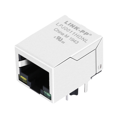 HFJ11-2450E-S1L21RL Tab Down 10/100 de base-T RJ45 Jack Connectors Yellow/diodo emissor de luz verde com Magnetics