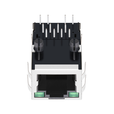 Aba portuária da base-T 1 de SI-80024-F 100 ACIMA de RJ45 Jack With Green fêmea/diodo emissor de luz verde