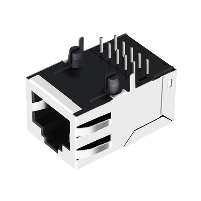 Única 100 base-T portuária de SI-80008-F Rj45 Jack magnético 8p8c Tab Up Without Leds
