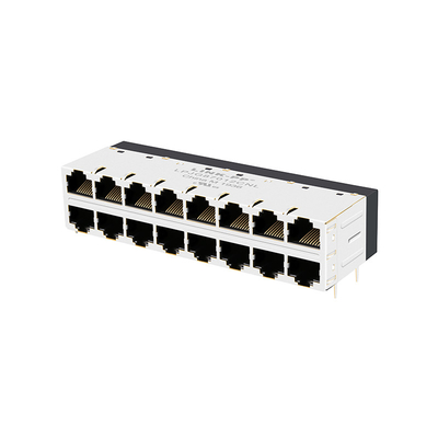 Entrada lateral RJ45 magnético Jack Lead Free 2x8 de JT5-2853NL com Magnetics integrado
