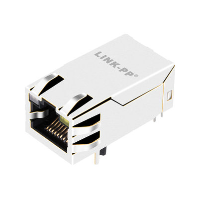 Tubulação de luz da base-T RJ45 MagJack 4PPoE Tab Up With GO/Y do porto 5G de 0826-1X1T-JK-F 1x1