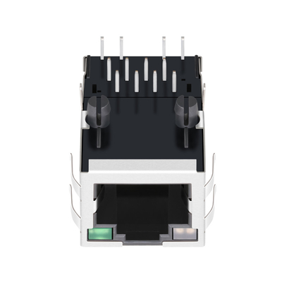 O porto magnético Tab Up YG/G do jaque Rj45 1X1 de 08B0-1K1T-06-F 10/100BASE-T conduziu