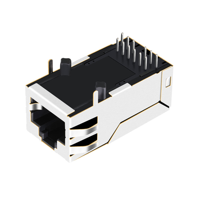 Ponto de entrada RJ45 Magjack de 0816-1X1T-M1-F 1000 BASE-T sem Tab Up Through Hole conduzido