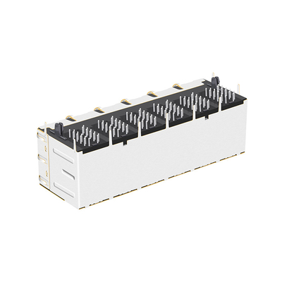ENTRADA LATERAL 12 PIN With Led dos jaques magnéticos do porto RJ45 da base-T 2x6 de JT5-2610CNL 10G