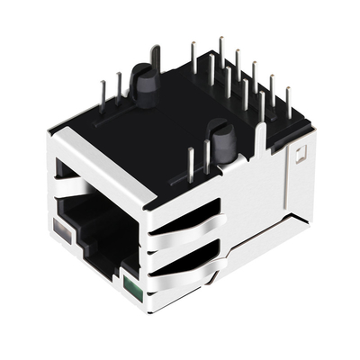 A ENTRADA LATERAL RJ45 Magjack Tab Up 12PIN G/OG do porto 1000BASE-T de J0G-0210NL 1X1 conduziu