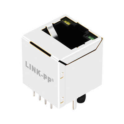 O único porto RJ45 VERTICAL MagJack YELLOW/GREEN de JXD2-0Z15NL 1000BASE-T conduziu