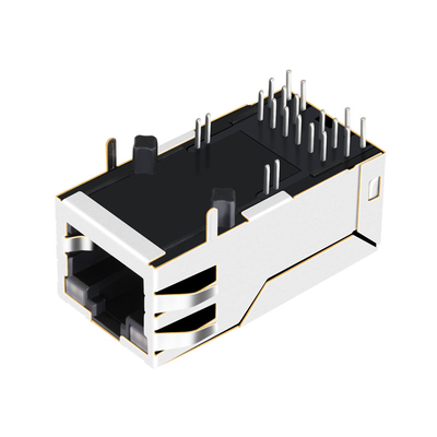 Aba do porto RJ45 MagJack 16pin de 56F-1801DDD2NL 2.5G BASE-T POE+ 1X1 ACIMA com diodo emissor de luz