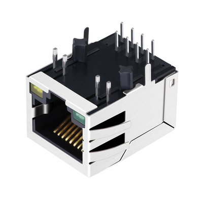O único RJ45 Magnetics portuário de ARJM11A3-009-AB-ER2 100 BASE-T Jack Tab Down With G/Y conduziu