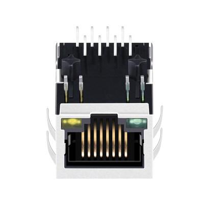Único RJ45 conector magnético portuário de ARJM11A1-009-AB-EW2 100 BASE-T 8P8C Tab Down
